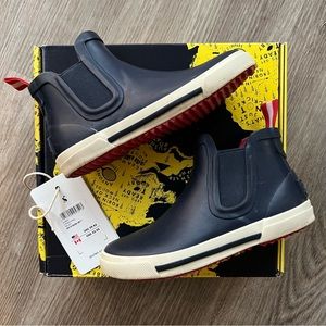 Joules Navy, Red & White Chelsea Rainboots